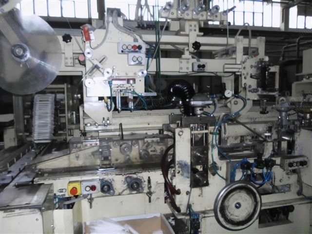 Sanitary Napkin Manufacturing Line, 1989, 190mm Product Length, with Automatic Packaging Machine