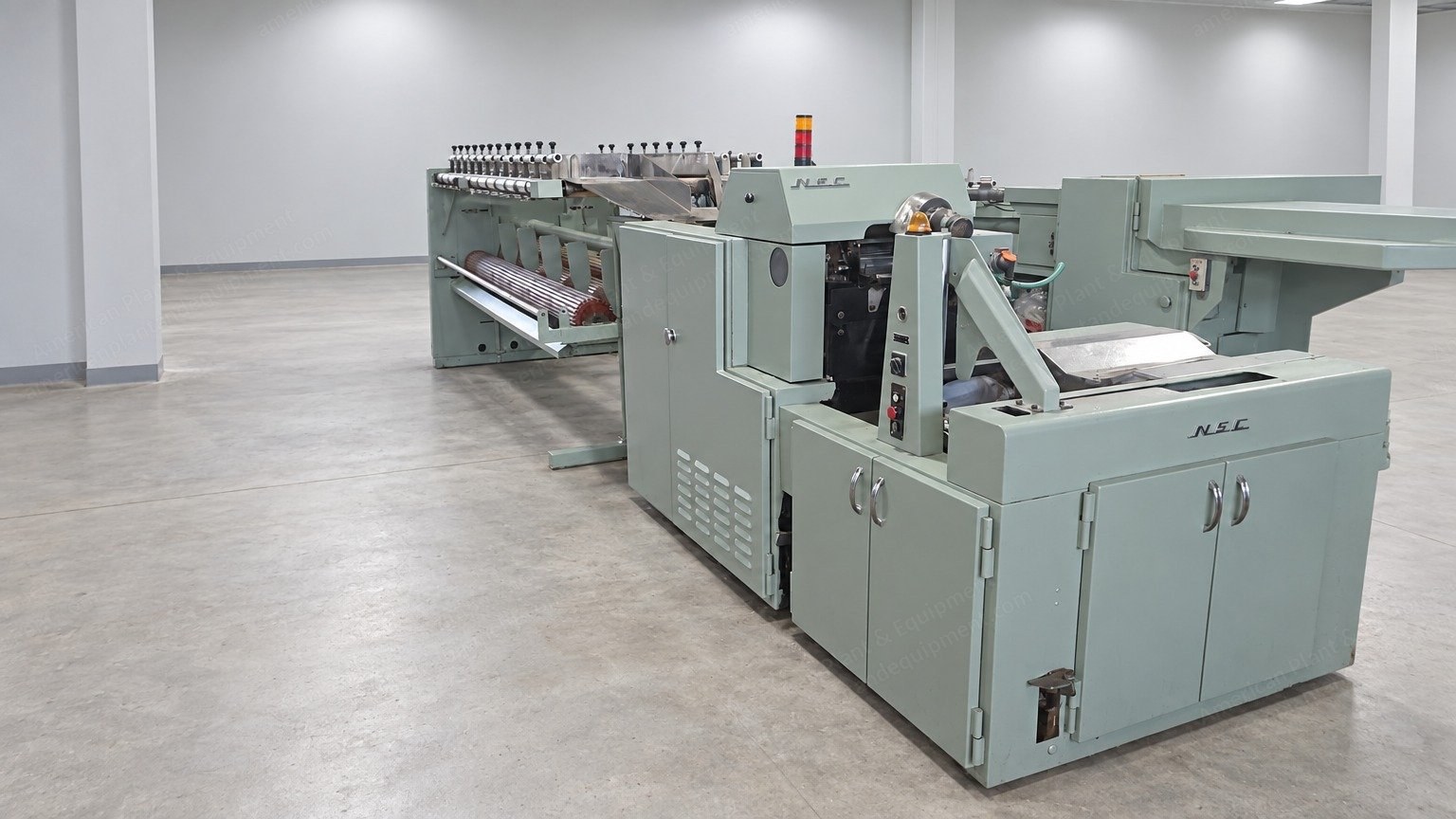 NSC Schlumberger, GN5 and FM5, Semi-Worsted Preparation Line, 3 Gill Box Passages with Autoleveller, 12-Position Finisher