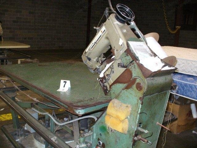James Cash, Model Nr 72 SNM, 1991, 52x74 Inch Table, Singer 300U Sewing Head, Overhead Swivel