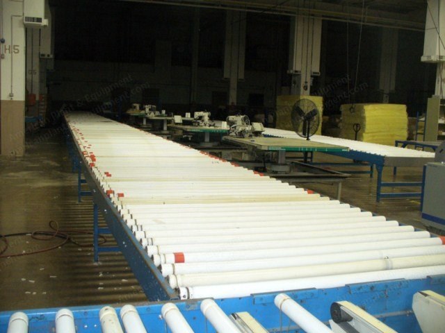 Metzgar Gravity Roller Conveyor, 72 Inches Wide, 60 Feet Long, For Mattresses