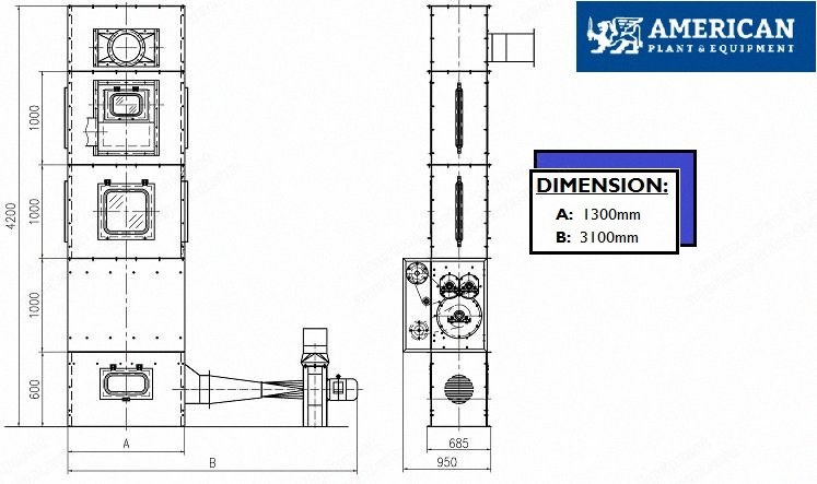 NovaStar, FP227, Working Width 1300mm, Capacity 500 kg/h