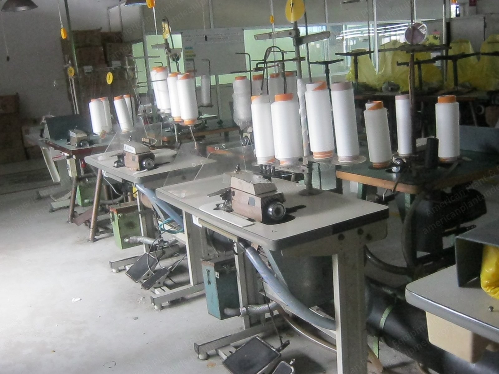 Lonati, Union, Takatori, Pantyhose Production Mill, 102 Knitting Machines, 57 Sewing Machines, Dyeing & Finishing Equipment