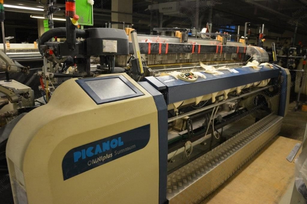Picanol, Omni Plus Summum, 2015, Airjet Looms, Working Width 2500mm to 4000mm, 4 Colors, Staubli Dobby and Cam Shedding