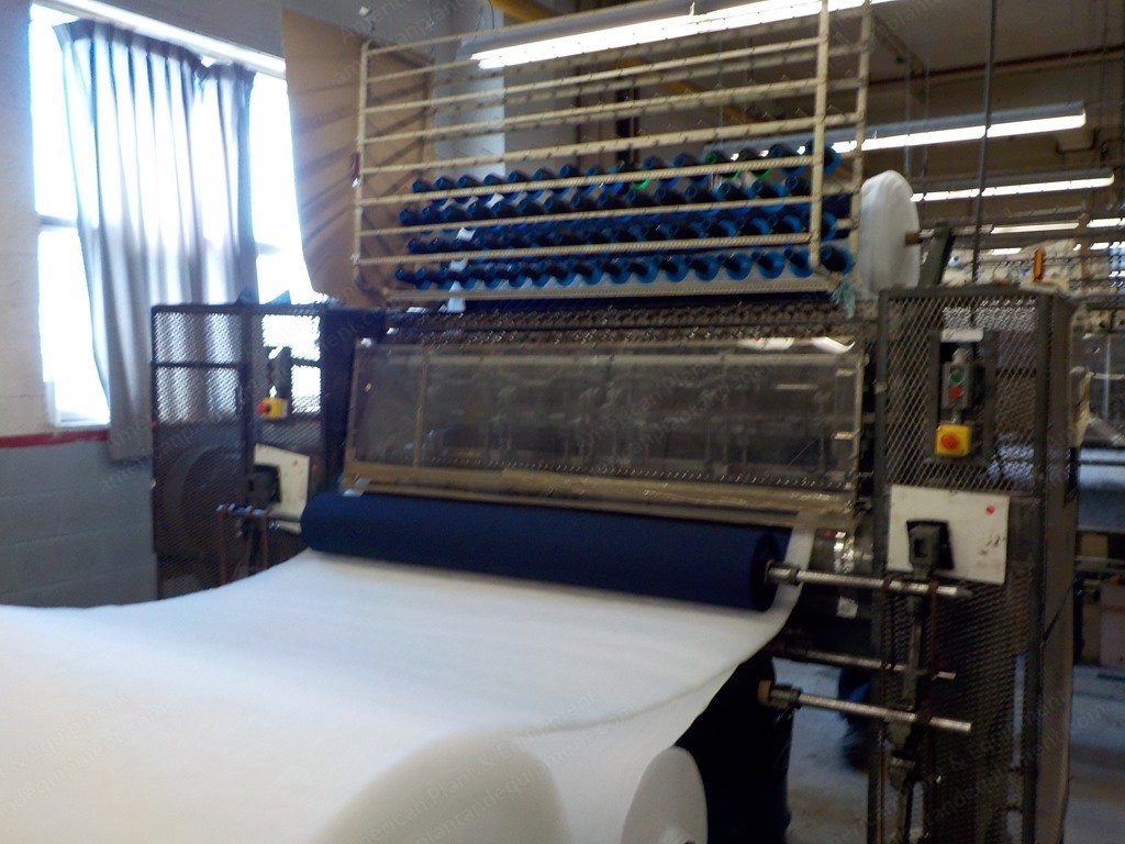 Quilting and Cut & Sew Equipment Line, 23 Quilting Machines 60" to 128" Wide, 7 Pinsonic Machines, AKAB Automated Cut and Sew Machine