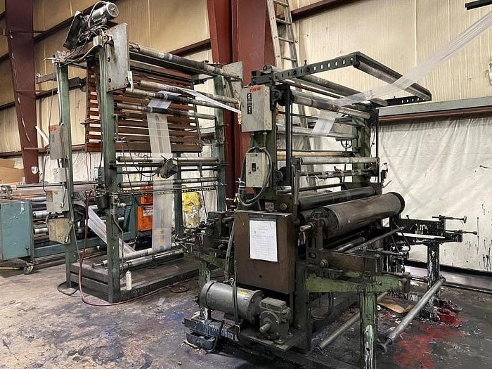 Brampton Engineering, 2.5" Extruder, 2000, 5" Die, 54" Wide Line, with Tower