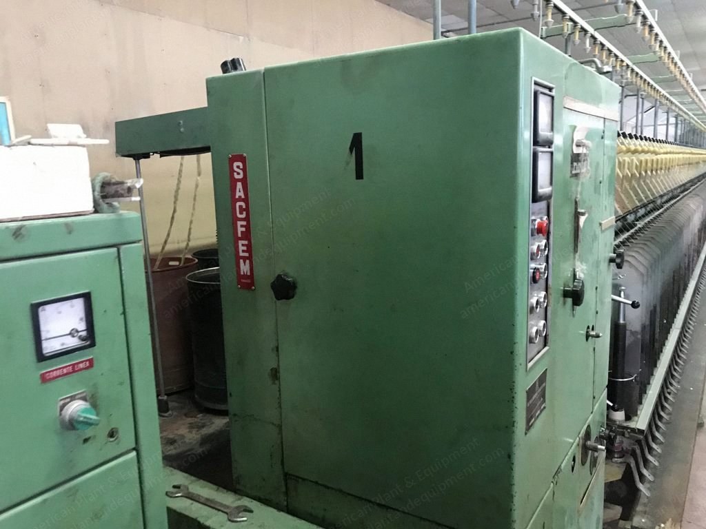 Sacfem, Nafil, 1980, Semi-Worsted Ring Spinning Frame, 160 Spindles, Ring Diameter 100mm, Tube Height 450mm