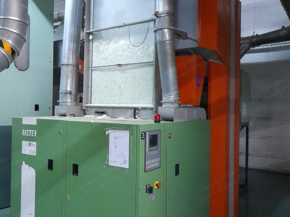 Rieter, B60 Uniflex, 2007, with Jossi ED-35.1-1200S Foreign Fiber Detectors, Magic Eye