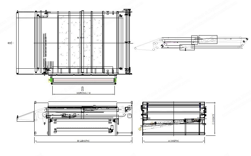 Samhwa, SHCH4, Horizontal Cross Lapper, Working Width 4700mm, Laying Width 2300mm, Conveyor Speed Max 80 m/min