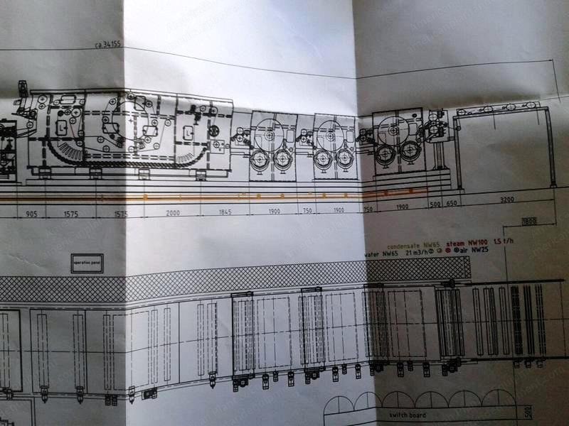 Goller, Continuous Washing Machine, 2002, 3400mm Working Width, 8 Washing Tanks