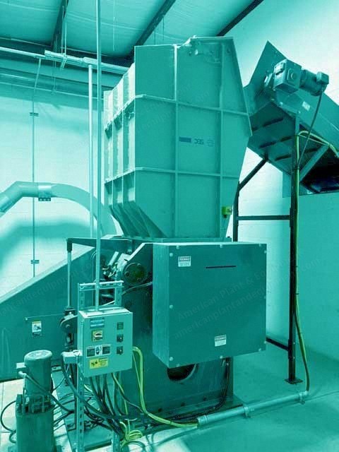 AEC, C1000, 2017, 150HP, 20x39 inch Cutting Chamber, Infeed Conveyor, Blower, Cyclone