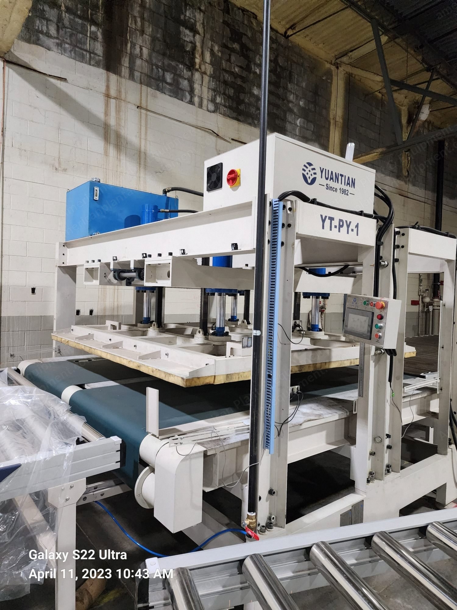 Yuantian, YT-PY-1, 2021, 80 Tons Pressure, 2000x1800mm Plate Size, Motorized Conveyors
