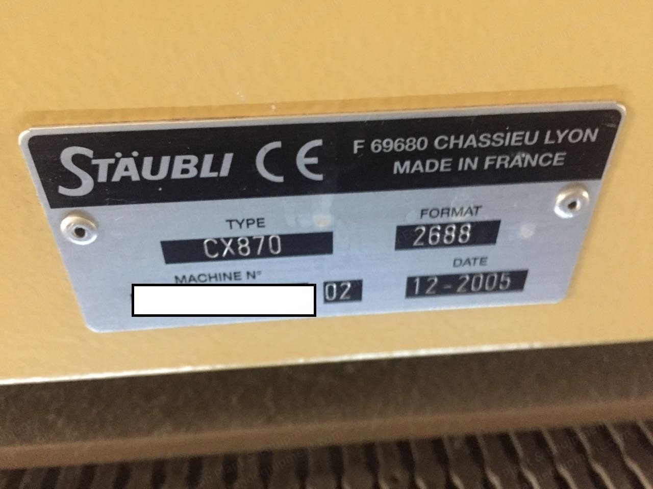 Somet, Alpha, 2005, 3600mm Width, Staubli CX870 Jacquard, 2688 Hooks