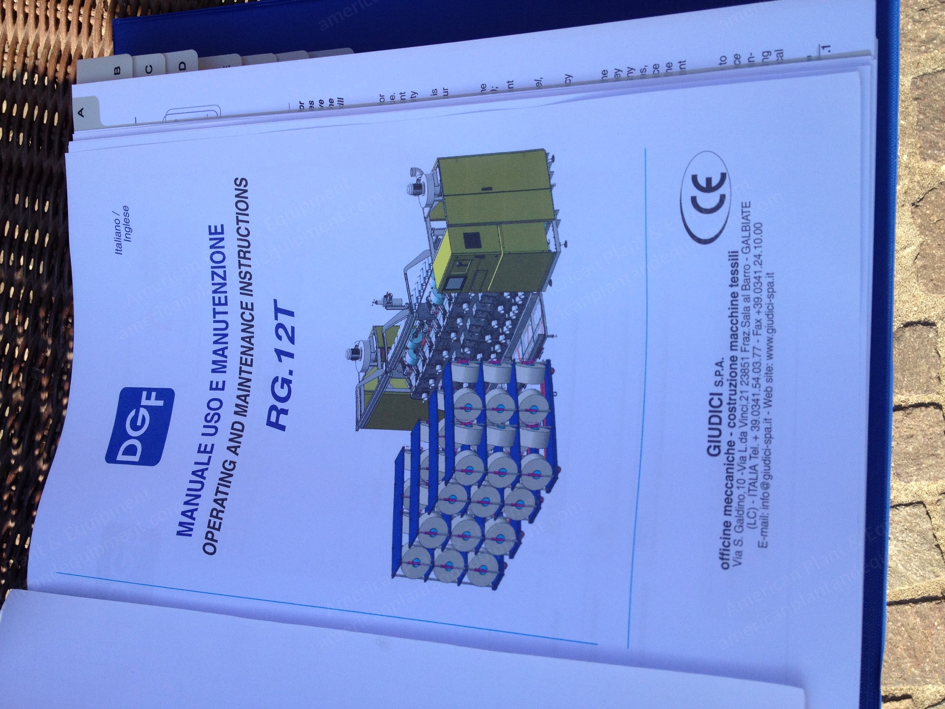 Giudici, RG 12/T, 2011, Taslan Machine, 40 Positions