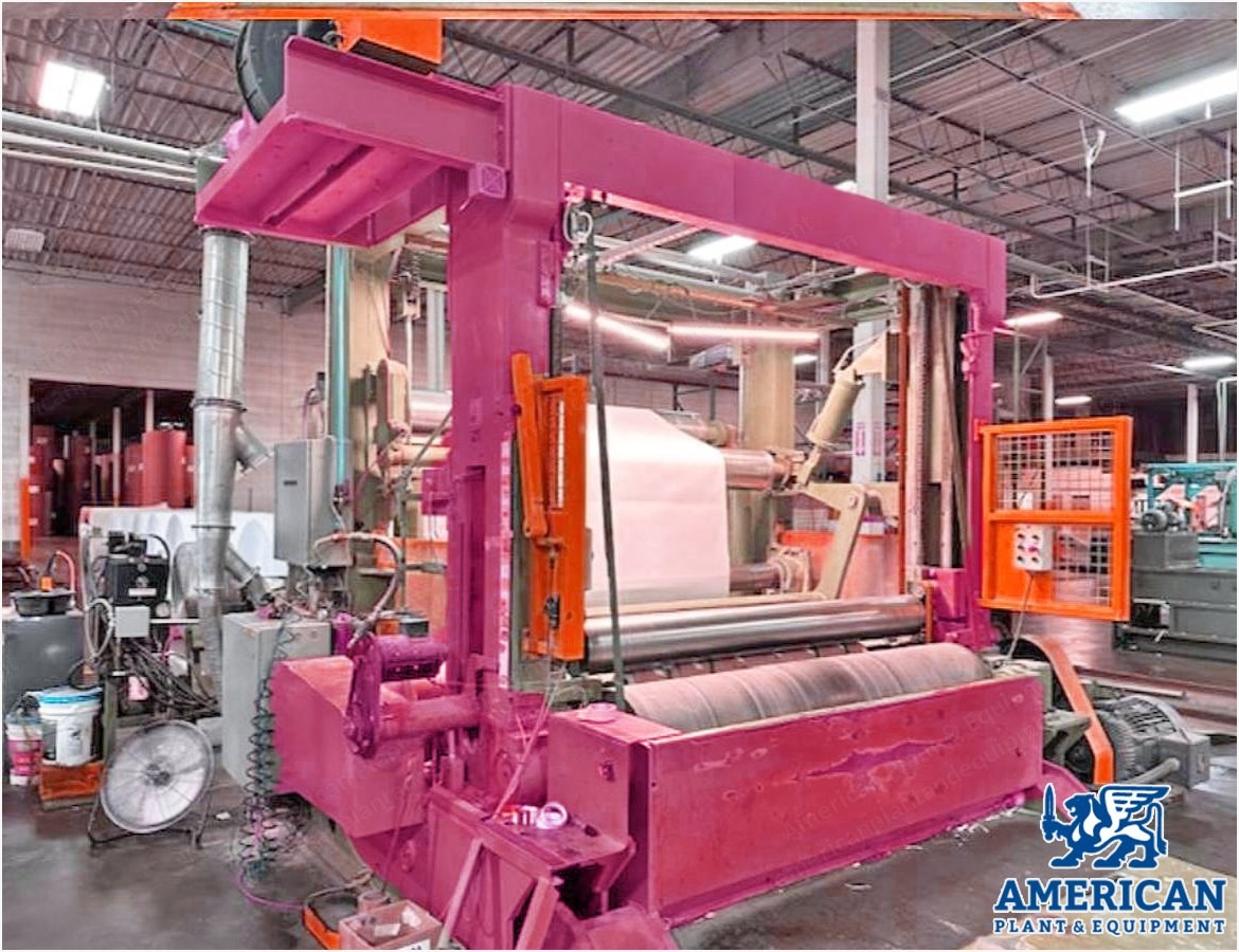 Jagenberg, Vari-Dur, 84" Width, Two Drum Slitter/Winder, 60" Max Diameter, Powell Shaftless Back Stand