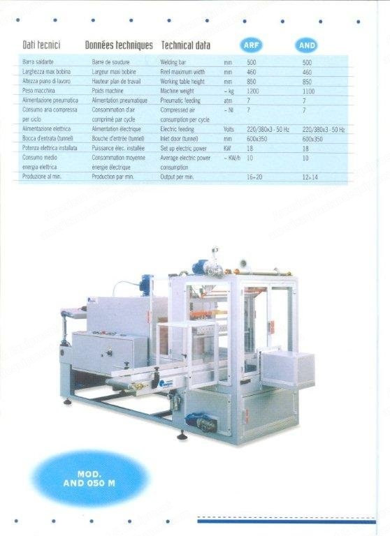 Novopac, ARF 500 C + BM 1406 B, 2008, Polyethylene Film Wrapping Machine, 460mm Max Reel Width, 600x350mm Inlet Door