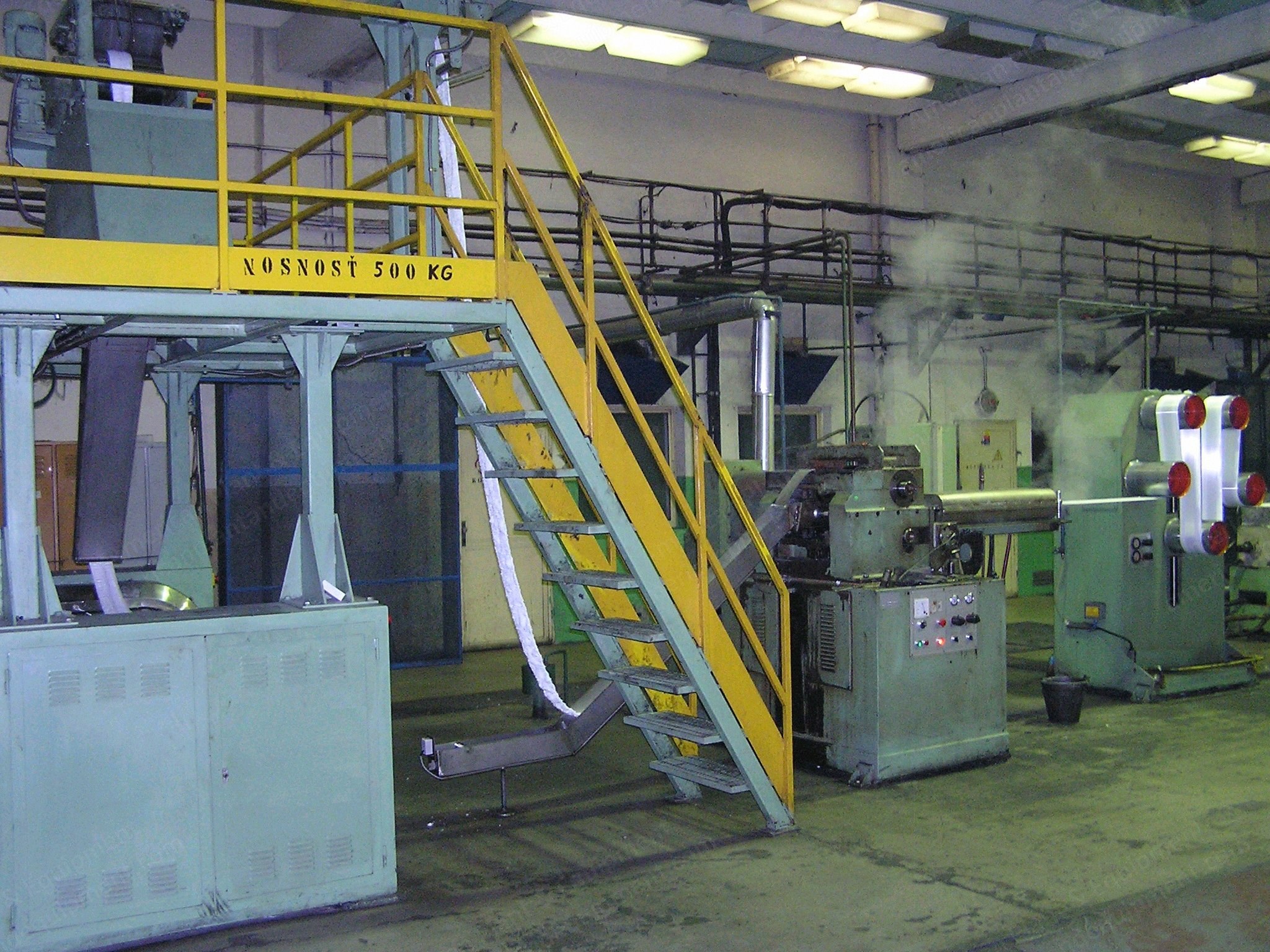 Plantex, 1992, 6 Down Spinning Heads, 625 kg/h Capacity, Polypropylene Staple Fiber Line