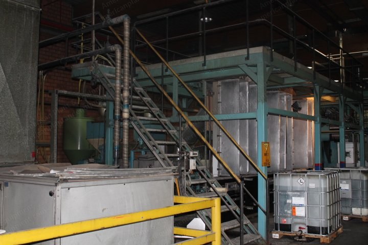 Barmag, BCF Extrusion Line, 1994, 240 Ton, Tricolor, 4-Color Datex 1200 to 3600