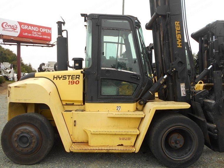 Hyster, H190D, 2008, 19000 lbs Capacity, 163-212 Standard Mast, Sideshift, Cab with A/C
