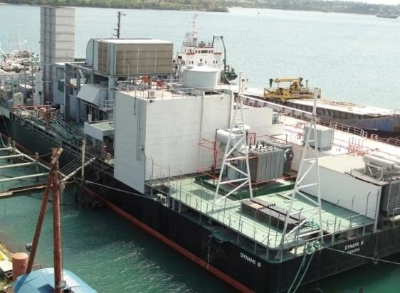 Siemens Westinghouse, W251B11, 1996, Simple Cycle Gas Turbine Power Barge, 48 MW, 50 Hz, 5418 RPM
