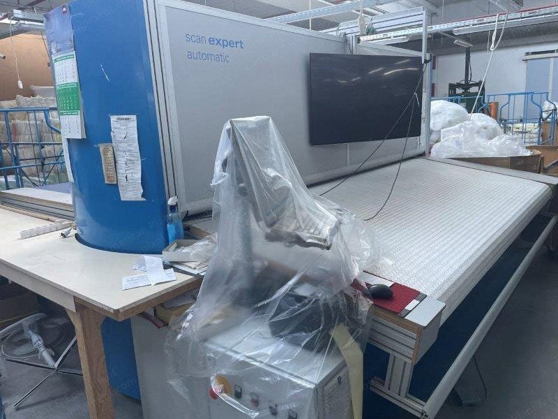ThyssenKrupp, HPS 4011, 2014, High Pressure Leather Cutting Machine, with Expert Systemtechnik Cut Expert Ecojet Scanner, 2800x2700mm Cutting Window