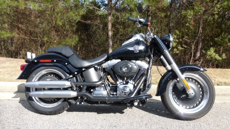 Harley-Davidson, Fat Boy Lo Softail, 2014, 1690cc, Vivid Black, 2496 Miles