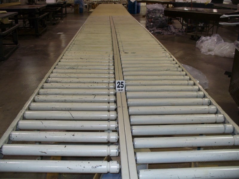 Mattress Conveyors, 6 Sections, 60 inch and 30 inch Widths, 60 Feet Total Length