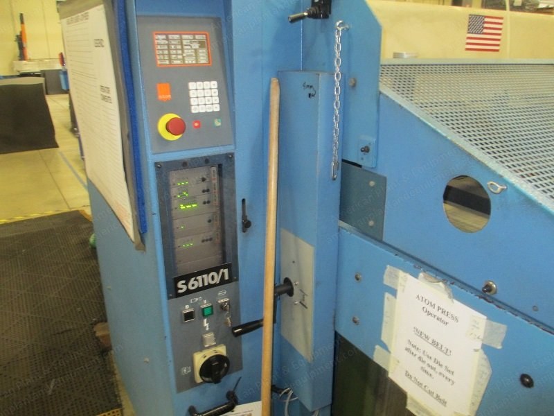 Atom, S6110/1 BPE CNC, 2000, 63" Belt Feed Clicker, 10kW