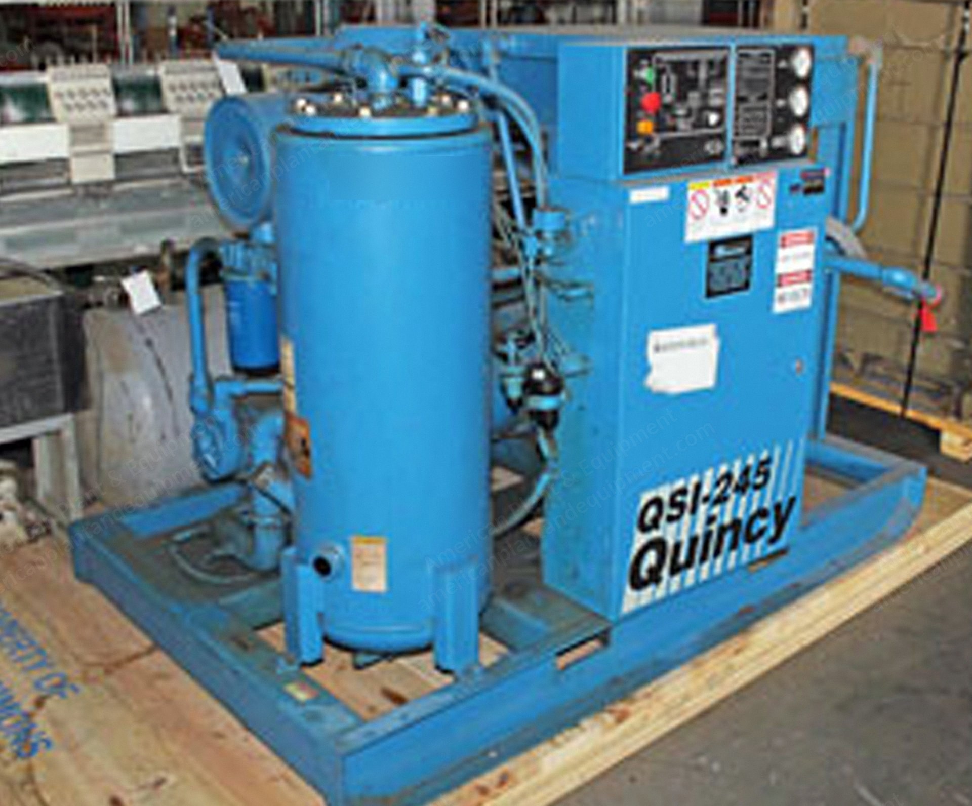 Quincy, QSI-245-ANA31C, 50 HP Rotary Screw Air Compressor, 230/460V, with Tank and Air Chiller