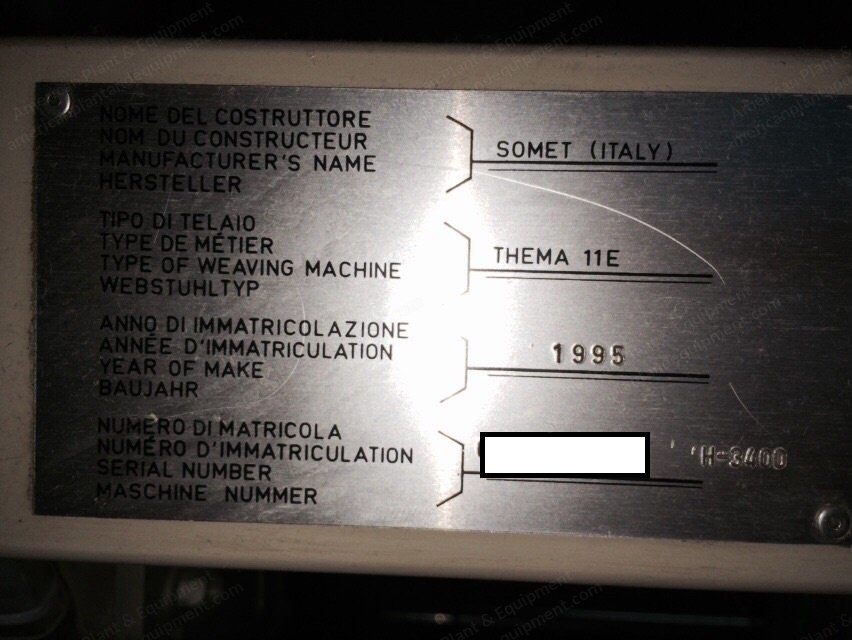 Somet, Thema 11 105, 1995, 3400mm, Staubli CX860 Jacquard, 2688 Hooks