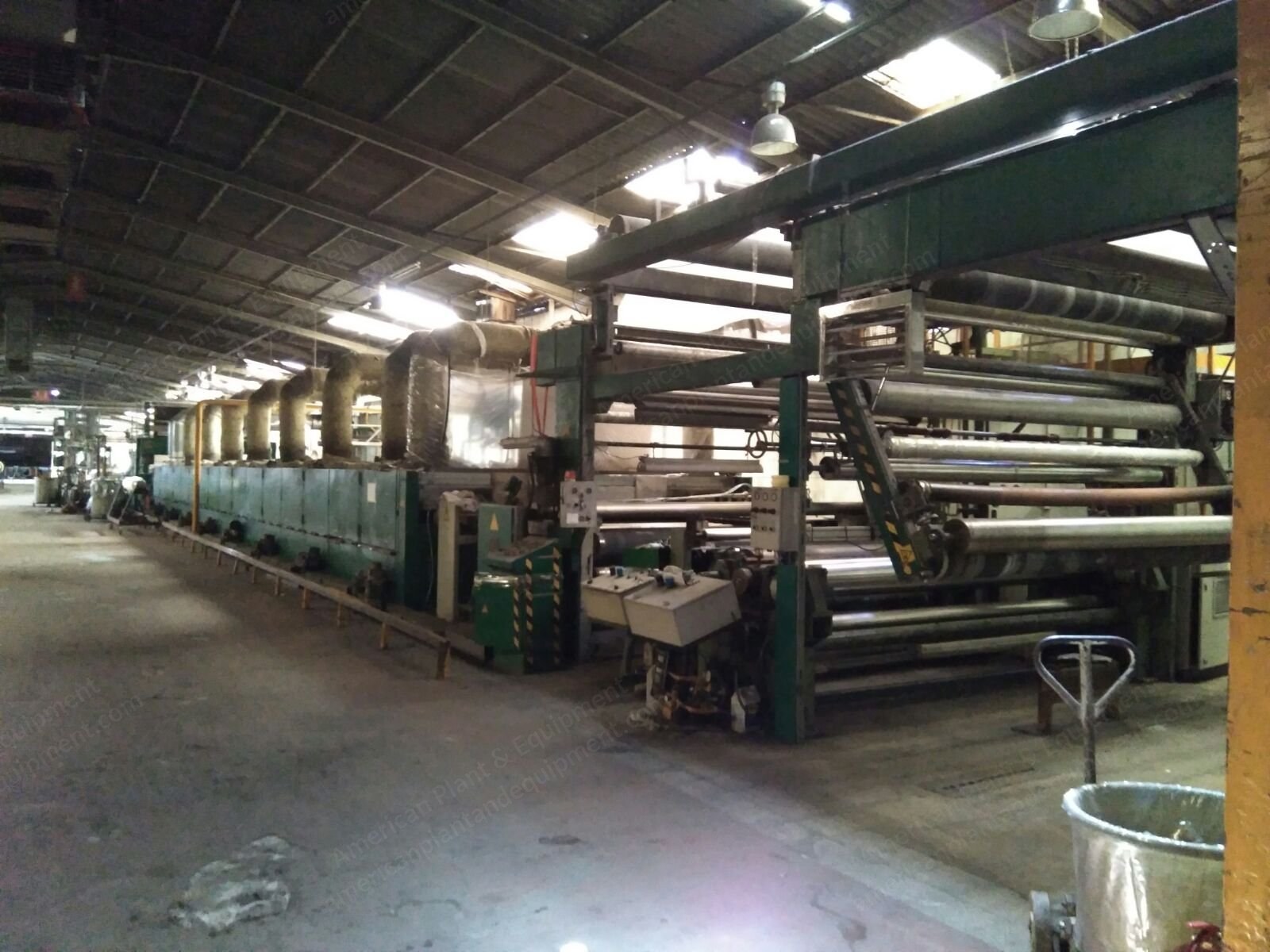 Monforts, Montex, 1997, 3200mm Width, 8 Chambers, Gas Heated, Horizontal Pin and Clip Chain