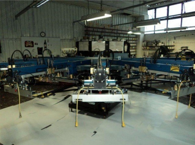 M&R, Sportsman E, 2005, 10 Colors, 510x560mm Max Print Area, Carousel Screen Printing Line