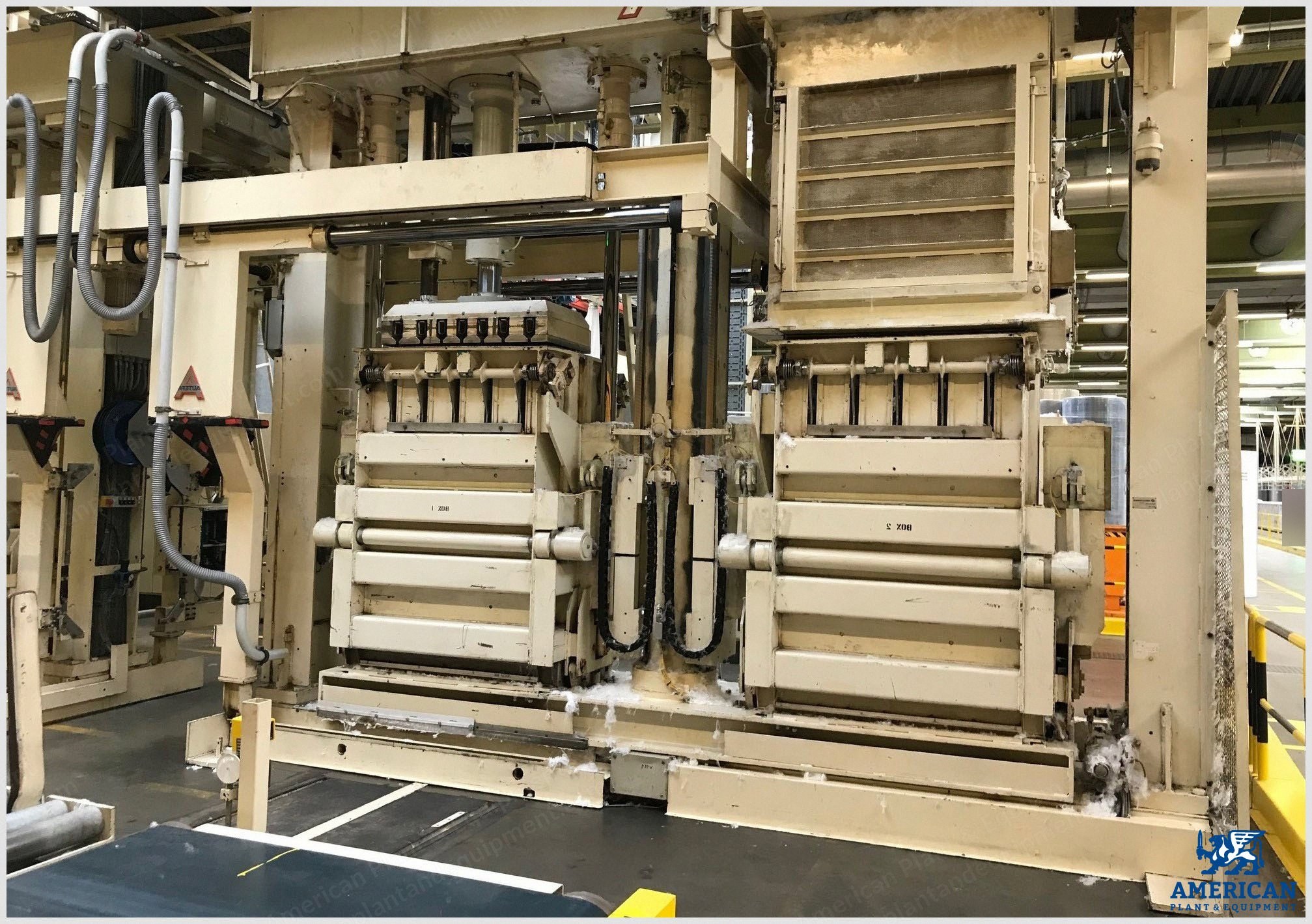 Laroche, Jumbo, 2000, Tearing Line, 1500mm Working Width, 4 Drums, Autefa 70 Ton Bale Press