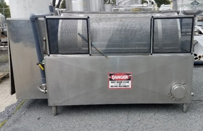 Chester Jensen, TC4-6, Rotary Pouch Cooler, 4' x 6', Stainless Steel