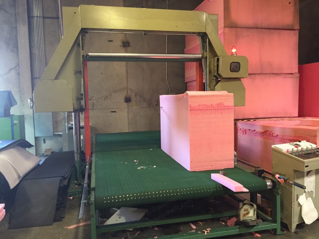 Horizontal Foam Bun Cutter, 65 inch Width, 47 inch Cutting Height, 228x138x94.5 inch Footprint