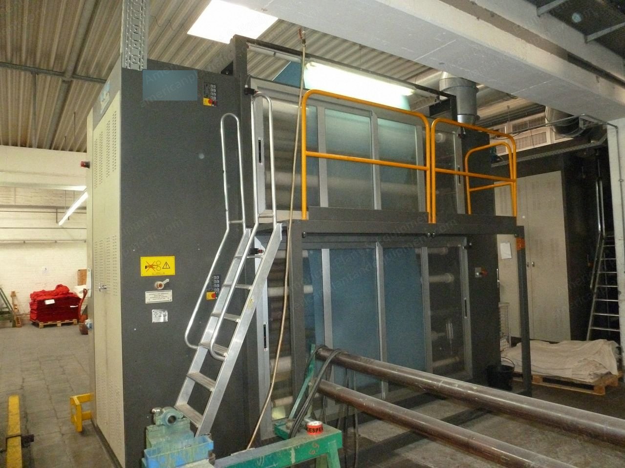 Mario Crosta, Double Tambour Raising Machine 20/36, 1999, 3300mm Working Width, With Inverter & Touch Screen
