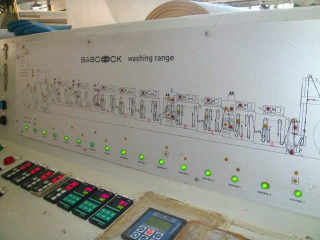 Babcock, Washing and Preparation Range, 1996, 2400mm Working Width, 9 Washing Sections, 500m Cloth Capacity