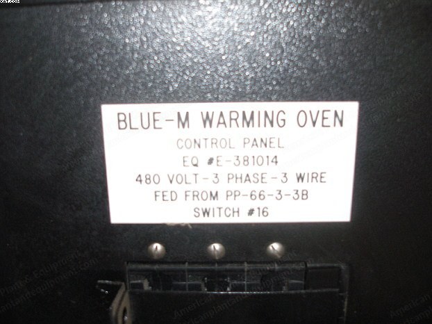 Blue M, 166V10, Chest Type Pre-Heat Oven, 375°C Max, 480V, 52x36x33in Inside