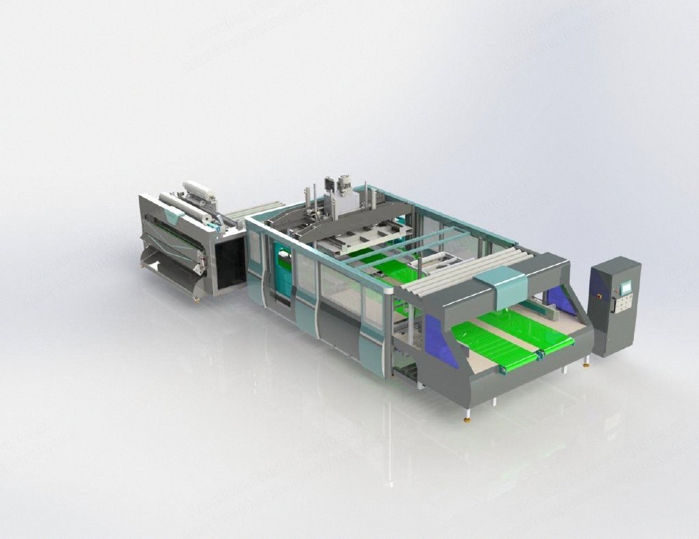 ABX 55000, 3-Station Mattress Packing Machine, 2000x2100mm Max Size, 50 Ton Compressing Load, 30 kW