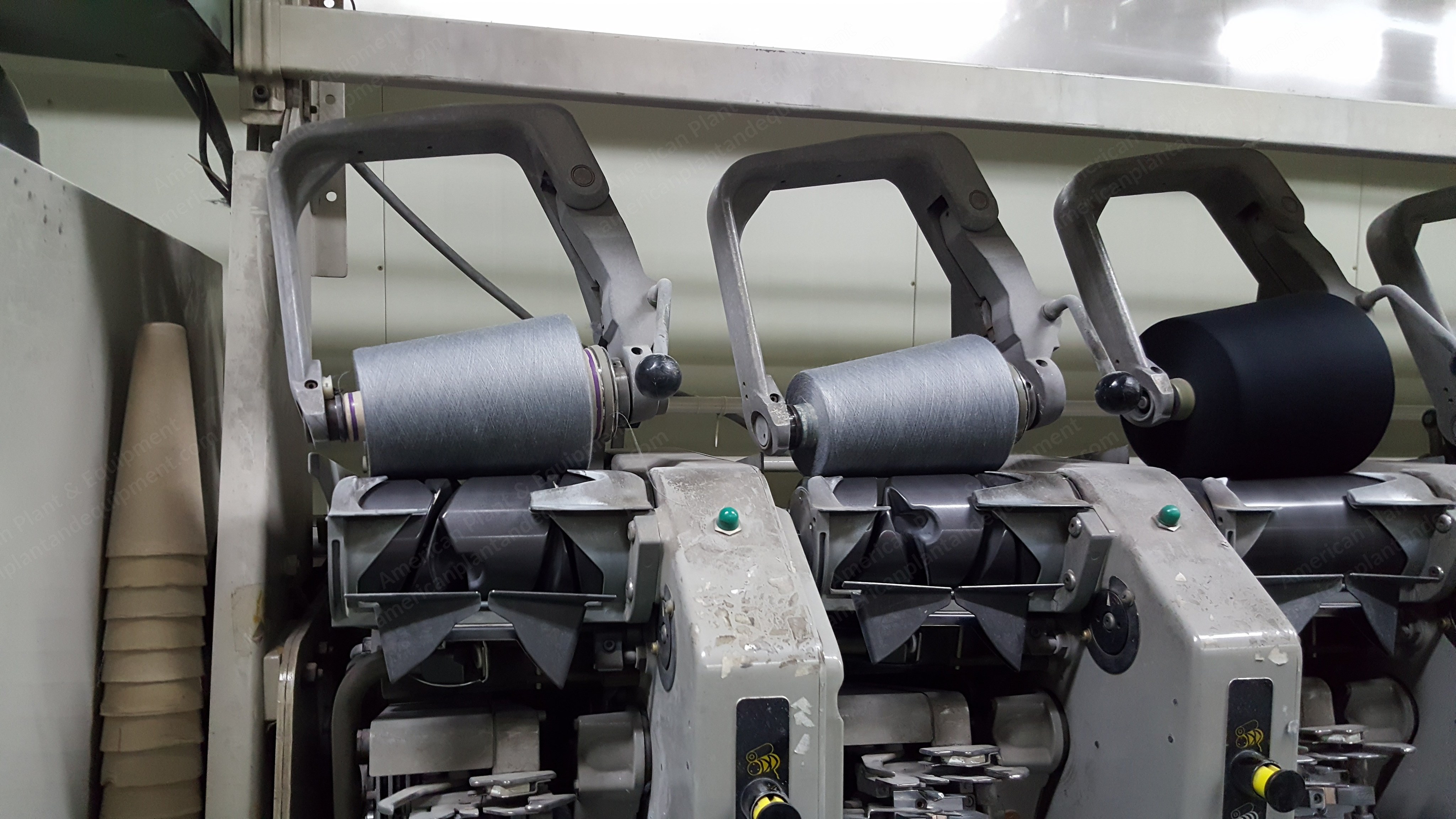 Murata, Model 7-7 and 7-II, 1990/1994, Cone to Cone Re-Winder, 50 Drums, with Waxing, Peyer P150 Yarn Clearer