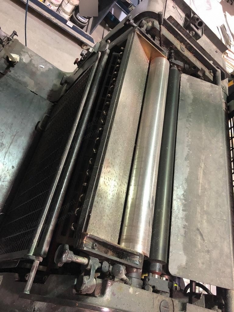 Heidelberg S Cylinder Diecutter and MO-Z-E 2 Color, 1987, 21x28 Inches