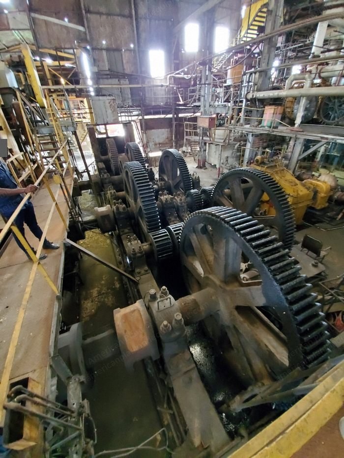 Cane Sugar Mill Processing Plant, 2000 TPD, 5-Mill Tandem, 33x60 inch Rollers