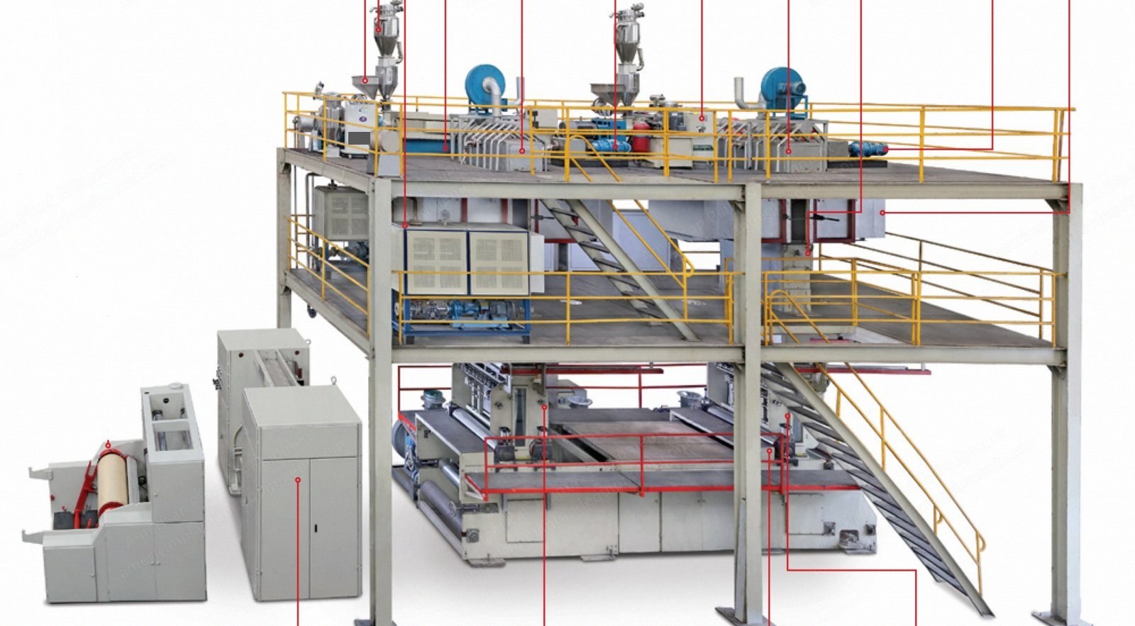 NovaStar, NN367, Three-Beam Spunbond Nonwoven Line, 2400mm, 600 m/min, 545 kW
