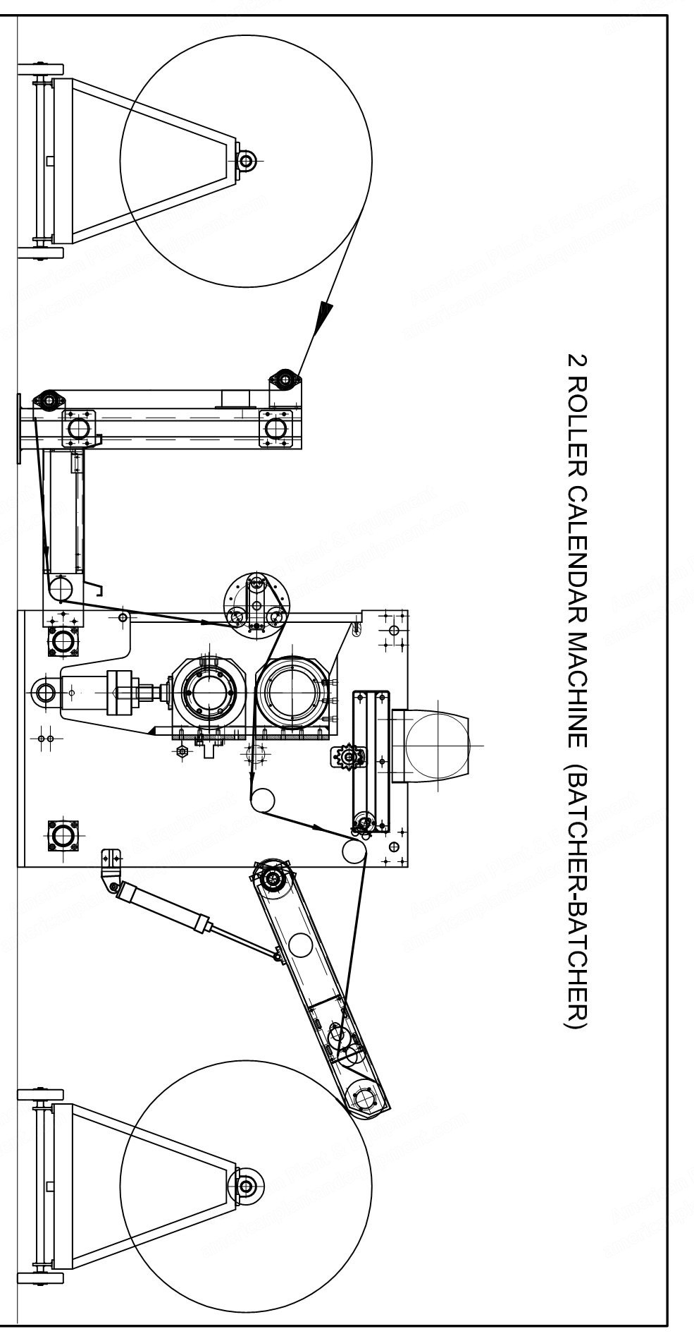 Polteks, Hydraulic Calender, 2 Rolls, 2400mm, Friction Type