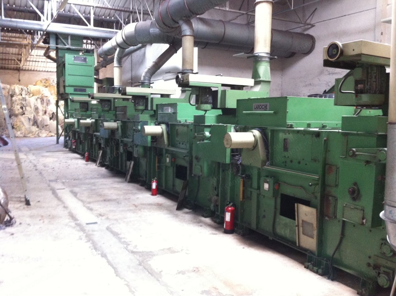 Laroche, 1000mm, 1985, 5 Drums, Chute Feed, 350 kg/hr