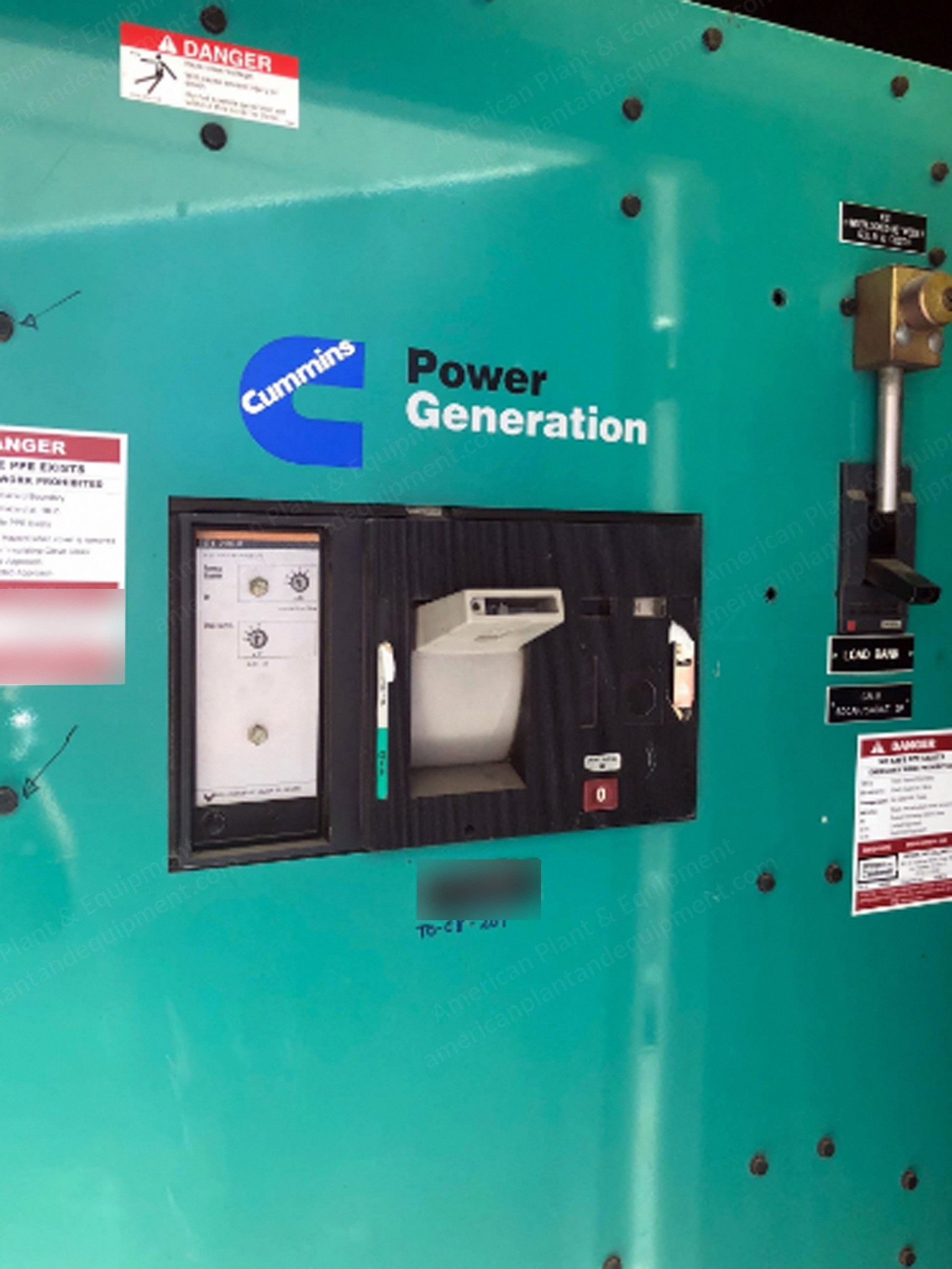 Cummins, KTA50, 2001, 1500kW, 480V, 60Hz, 190 Hours