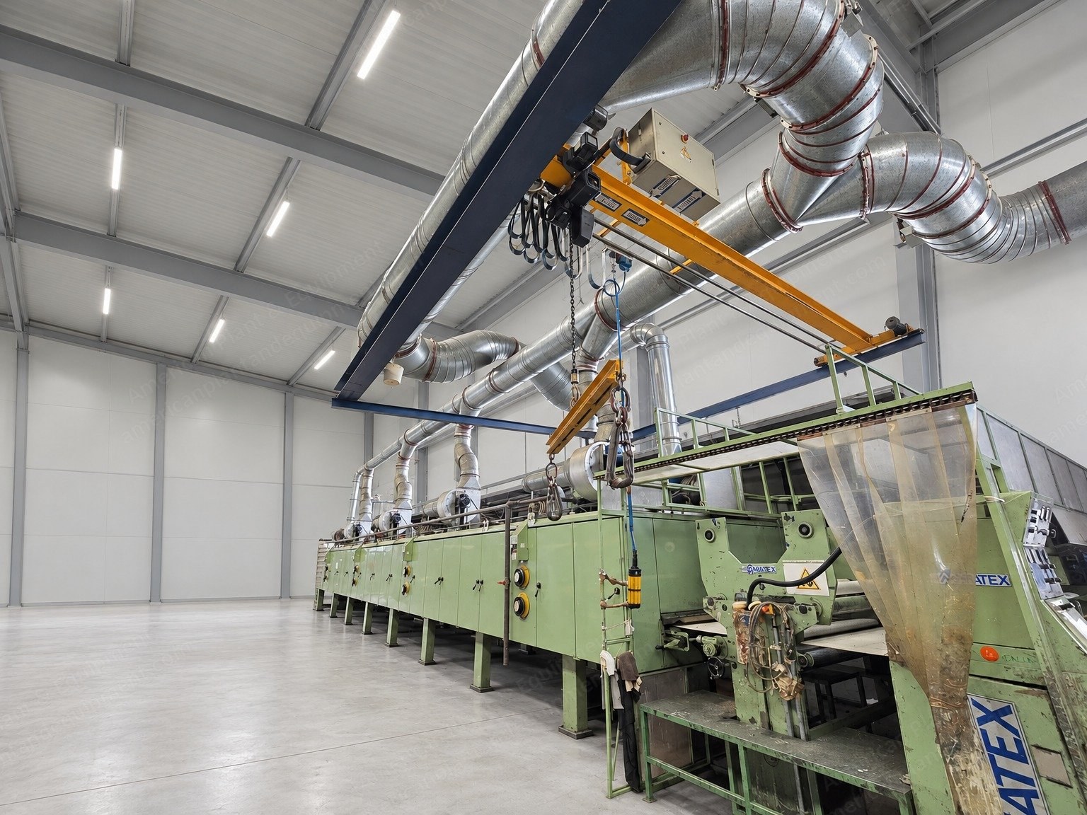 Matex, 1994, 4-Head Transfer Coating Line for PVC and PU Synthetic Leather, 1800 mm Cylinder Width, Upgraded 2000 and 2016