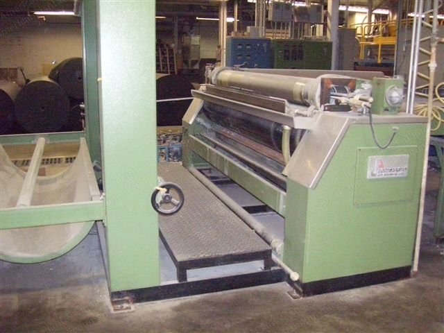 Austromaquinas Lamination Range, 78" (1980mm) Width, Rotary Screen Printing System, 4 Chamber Gas Fired Conveyor Oven