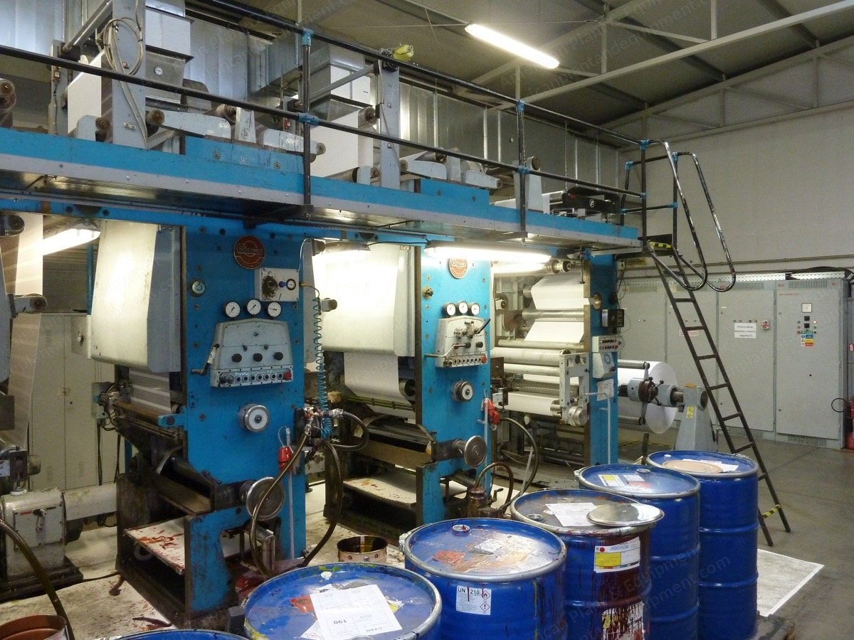 Rotomec, 5 Colors, 800mm Max Width, 200-250 m/min, Rotogravure Printer