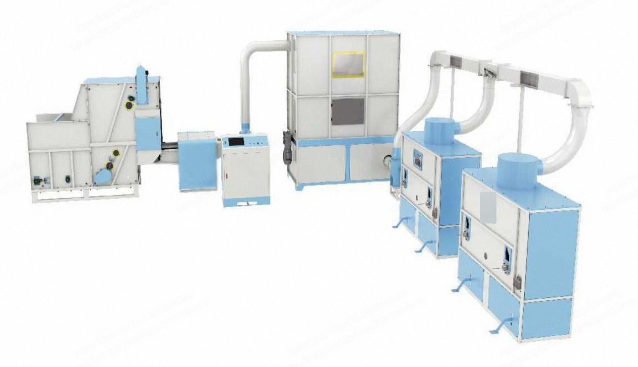 NovaStar, FD199, Automatic Fiber Opening and Filling Production Line, PLC Control, 100-350kg Capacity