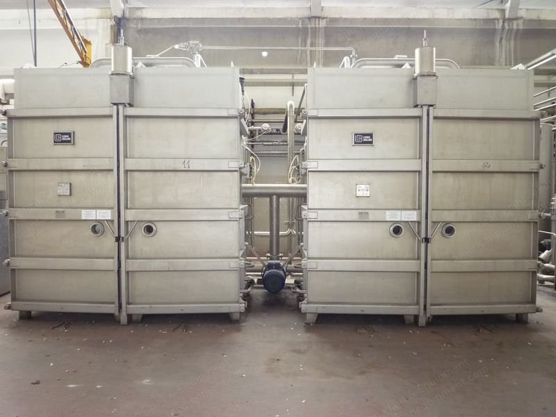 Loris Bellini, APPC-LV, 1994-2001, Hanks Dyeing and Drying Line, 5 Machines, 30kg to 300kg Capacity